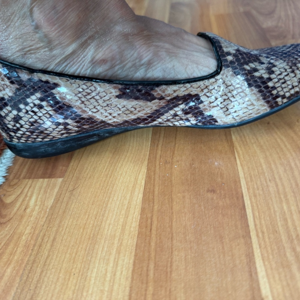 Snakeskin Patterned Flats - image 1